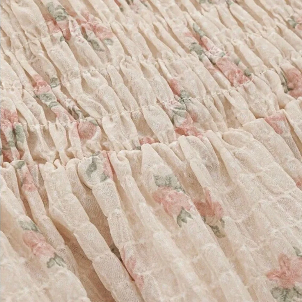 SHEIN Cream Floral Maxi Dress - Picture 3 of 5